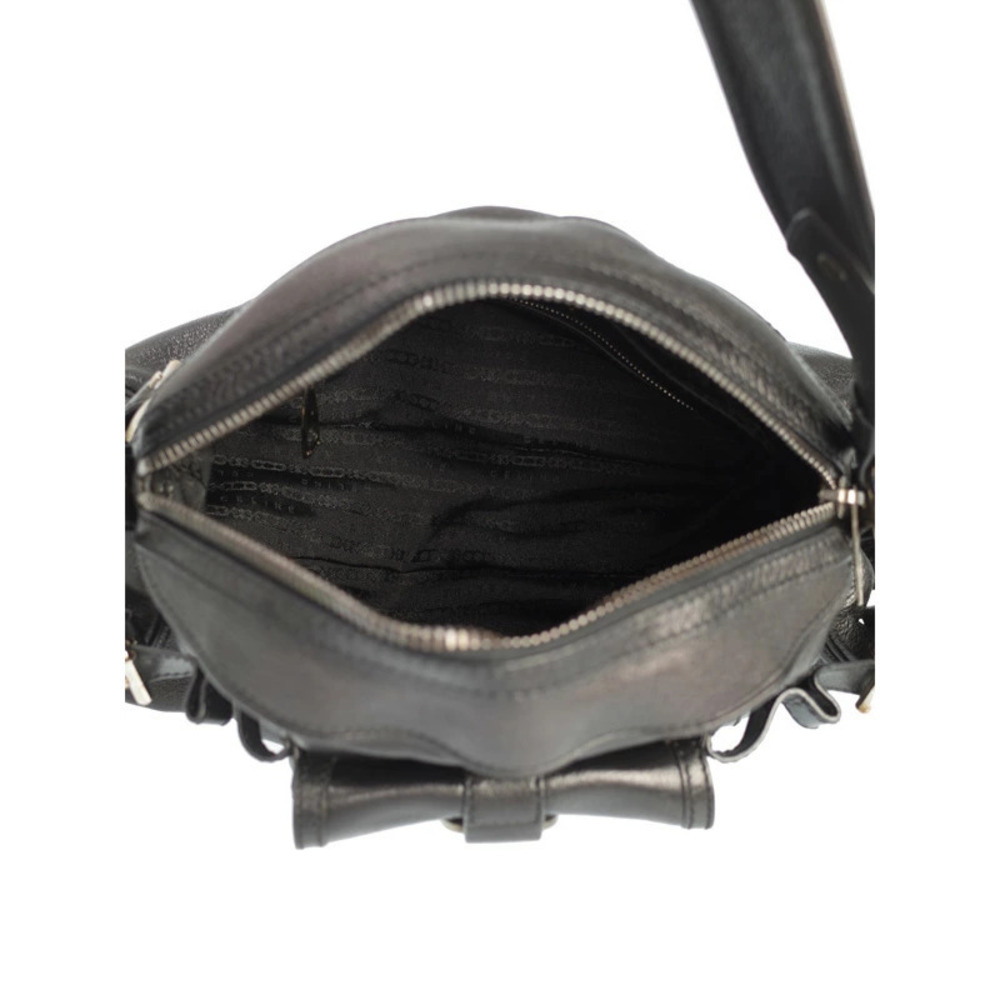 Celine One Shoulder Hobo Bag Leather Black - Picture 3 of 9